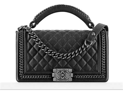 black chanel boy black hardware|Chanel bag hardware.